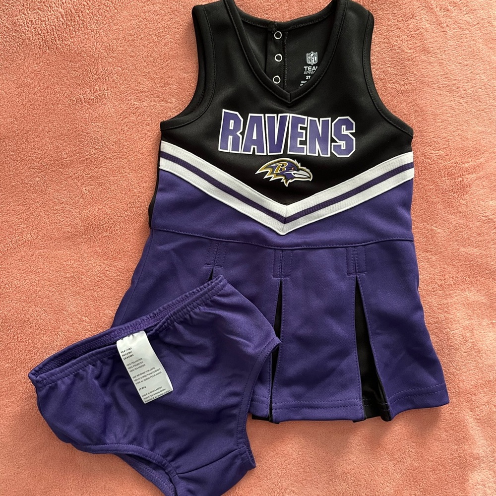 Ravens Cheerleader Outfit, toddler size 2T